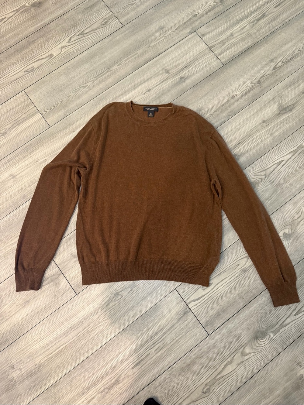 Banana Republic Men's Brown Crewneck Sweater Silk Cashmere Size Large